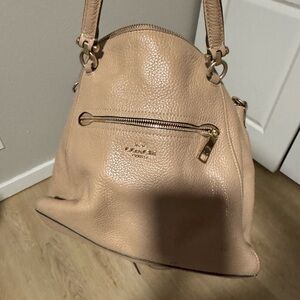 Tan/beige coach crossbody